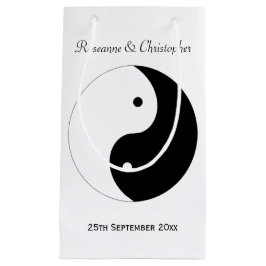 Yin Yang Black and White Wedding Kleine Geschenktüte