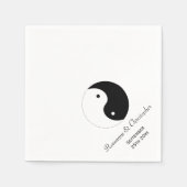 Yin Yang Black and White Wedding Serviette (Vorderseite)