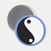 YIN-YANG-blau-magnet - Angepasster Magnet (Vorderseite/Rückseite)