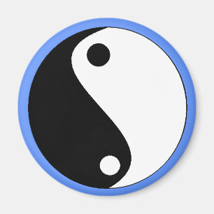 YIN-YANG-blau-magnet - Angepasster Magnet