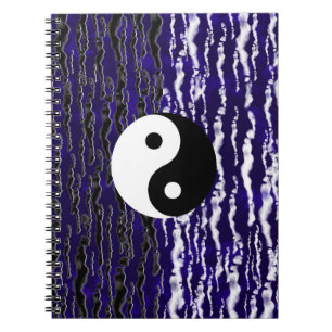 Yin Yang Blau Ruhe Zen Energie Traumjournal Notizblock