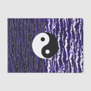 Yin Yang Blaue Ruhe Zen Energie Party Seidenpapier