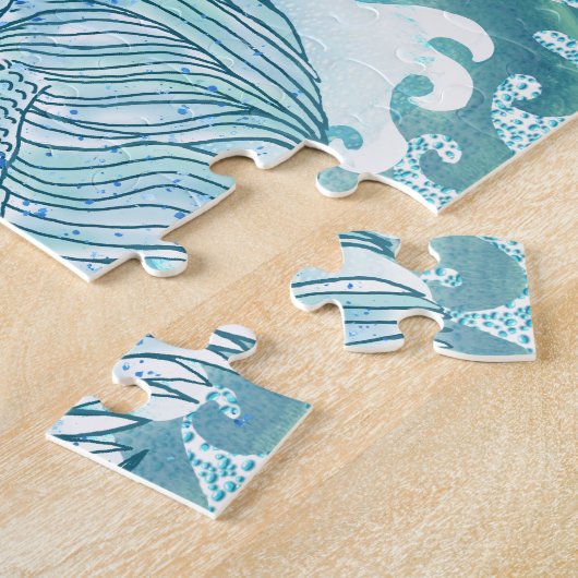 Yin Yang Blue Koi Fish Puzzle (Seite)