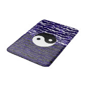 Yin Yang Blue Tranquility Zen Energy Badematte (Schrägansicht)
