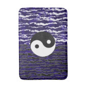 Yin Yang Blue Tranquility Zen Energy Badematte (Vorderseite Vertikal)