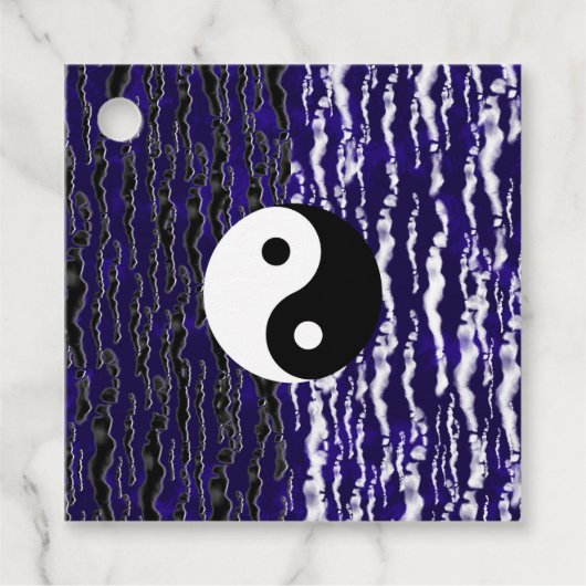 Yin Yang Blue Tranquility Zen Energy Chi Party Geschenkanhänger (Vorderseite)