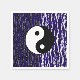 Yin Yang Blue Tranquility Zen Energy Party Serviette