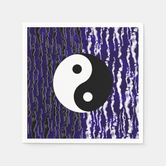 Yin Yang Blue Tranquility Zen Energy Party Serviette (Vorderseite)