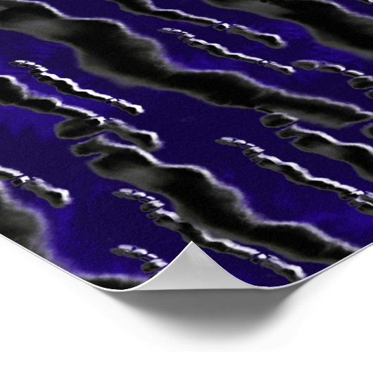 Yin Yang Blue Tranquility Zen Energy Poster (Ecke)