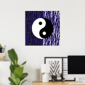 Yin Yang Blue Tranquility Zen Energy Poster (Heimbüro)