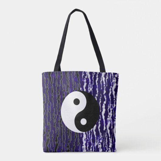 Yin Yang Blue Tranquility Zen Energy Tasche (Rückseite)