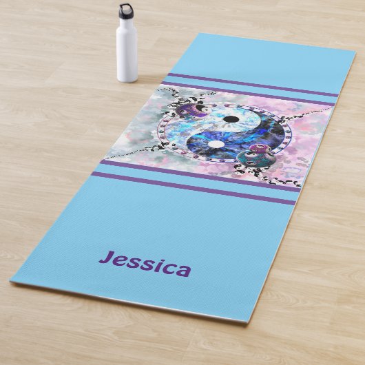 Yin Yang Blue Yogamatte (Beispiel)