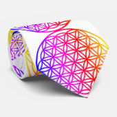 Yin Yang - Blume des Lebens Krawatte (Gerollt)