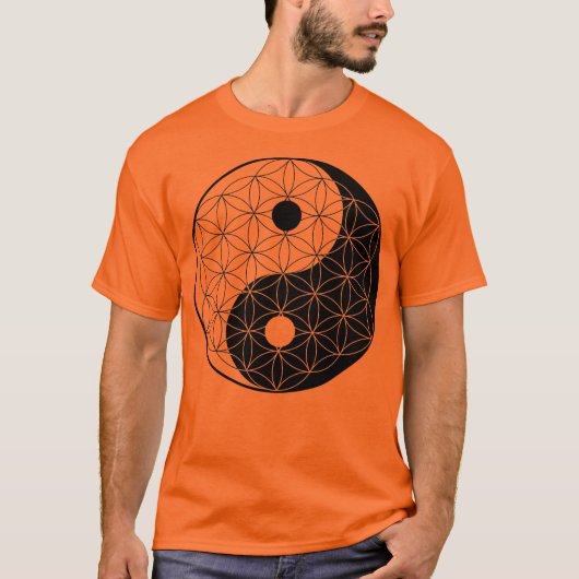 Yin Yang Blume des Lebens T-Shirt (Vorderseite)