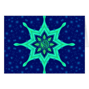 Yin Yang Blume Stars Card