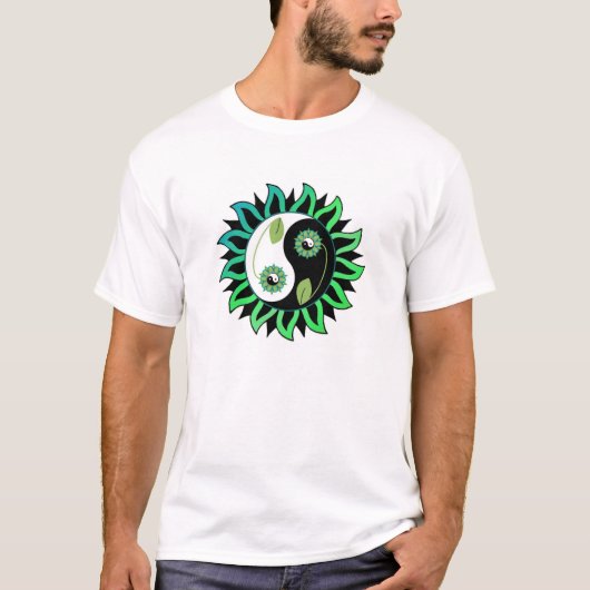 Yin-Yang Blume T-Shirt (Vorderseite)
