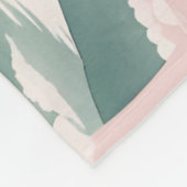 Yin Yang, Blumenrosa-Käfig Aquamarin Fleecedecke (Ecke)