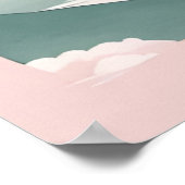 Yin Yang, Blumenrosa-Käfig Aquamarin Poster (Ecke)