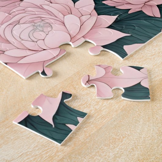 Yin Yang, Blumenrosa-Käfig Aquamarin Puzzle (Seite)