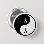 Yin Yang Bogenschießen Button (Vorne & Hinten)