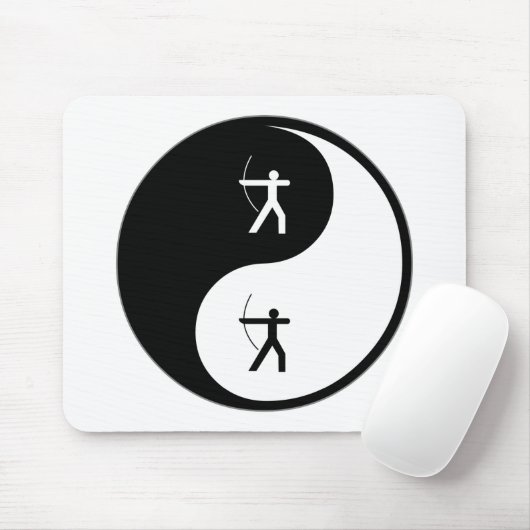 Yin Yang Bogenschießen Mousepad (Mit Mouse)