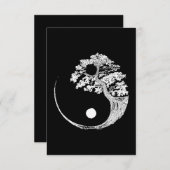 Yin Yang Bonsai Tree Japanisch Buddhist Zen Begleitkarte (Vorne/Hinten)