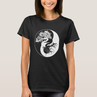 Yin Yang Bonsai Tree Japanisch Buddhist Zen T-Shirt