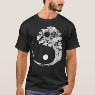 Yin Yang Bonsai Tree Japanisch Buddhist Zen T-Shirt