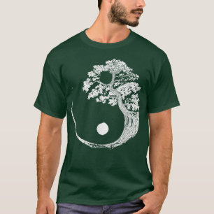 Yin Yang Bonsai Tree Japanisch Buddhist Zen T-Shirt