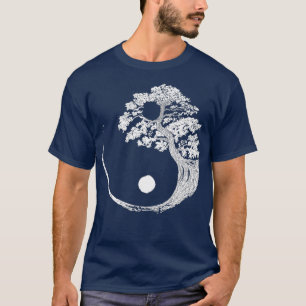Yin Yang Bonsai Tree Japanisch Buddhistischer Zen T-Shirt