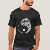 Yin Yang Bonsai Tree Japanischer Buddhist Zen T-Shirt (Vorderseite)