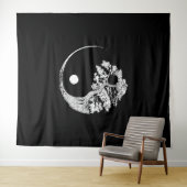 Yin Yang Bonsai Tree Japanischer Buddhist Zen Wandteppich (Beispiel (Horizontal))