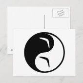 Yin Yang Boomerang Postkarte (Vorne/Hinten)