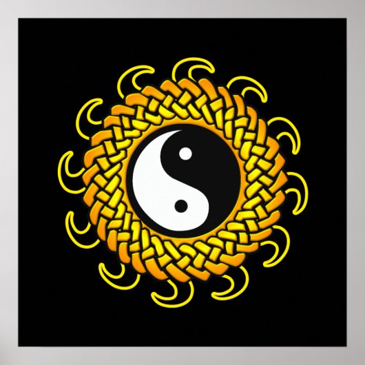 Yin Yang Braided Sun Poster (Vorne)