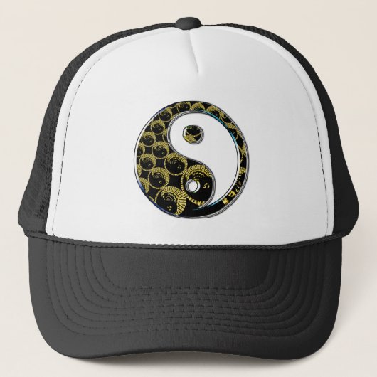 Yin Yang Bubbles Hat Truckerkappe (Vorderseite)