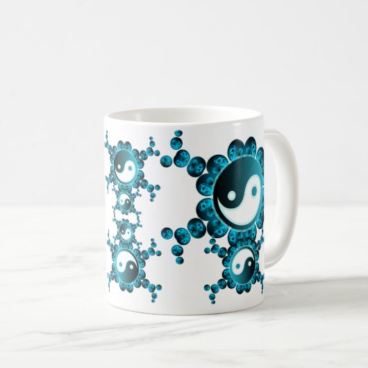 Yin Yang Bubbles Tasse (VorderseiteRechts)