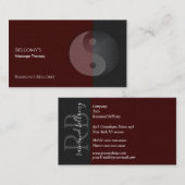 Yin Yang Business Card Visitenkarte (Vorne/Hinten)