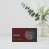 Yin Yang Business Card Visitenkarte (Stehend Vorderseite)