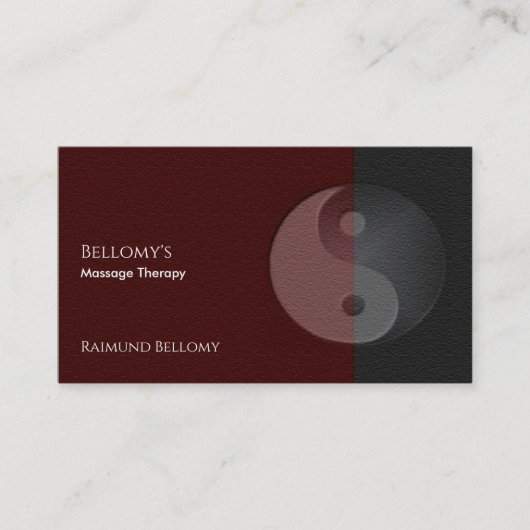 Yin Yang Business Card Visitenkarte (Vorderseite)