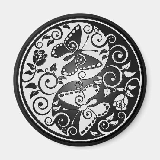 Yin Yang Butterflies Magnet (Vorne)