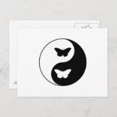Yin Yang Butterfly Postkarte (Vorne/Hinten)