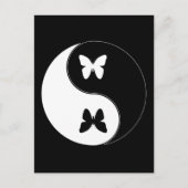 Yin Yang Butterfly Postkarte (Vorderseite)