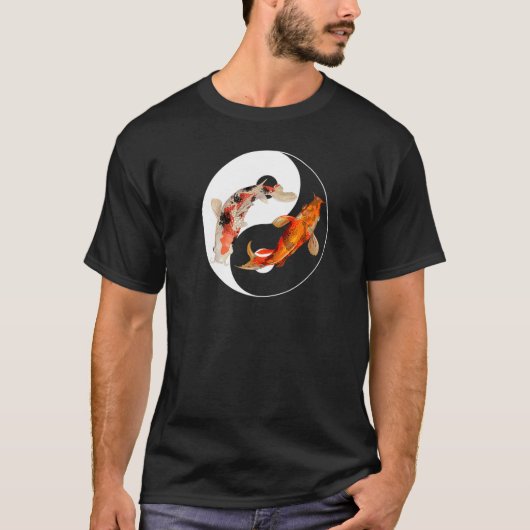 Yin Yang Carp Balance Taijitu Japanese Nishikigoi  T-Shirt (Vorderseite)