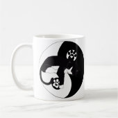 Yin Yang Cat and Dog - Harmonisches Pet Design Kaffeetasse (Links)