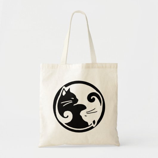 Yin Yang Cat Budget Tote Tasche (Vorne)