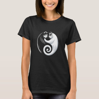 Yin Yang Cat Funny I Liebe My Cats Pet Owner Costu T-Shirt