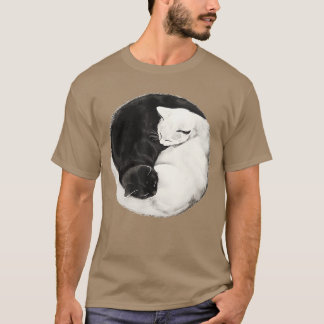 Yin Yang Cat Lover Cat Mom Men Women Kids Funny Ca T-Shirt