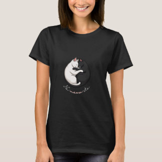 Yin Yang Cat Na-meow-ste I Love Cats Yoga Peace Na T-Shirt