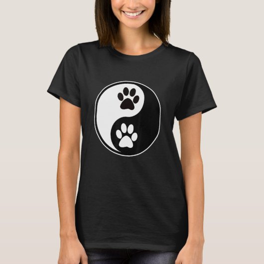 Yin Yang Cat Paw für Frauen und Männer - Yin Yang T-Shirt (Vorderseite)