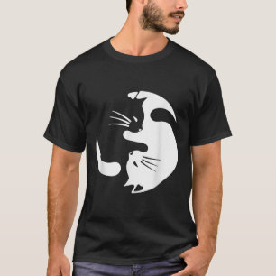 Yin Yang Cat Symbol Niedlich Schwarz-Weiß-Katze T-Shirt